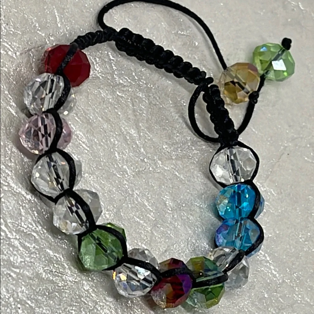 Incredible adjustable Multicolor thread wrapped Beaded Bracelet